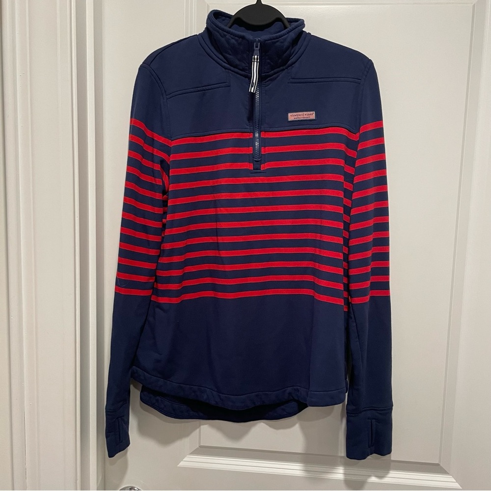 Vineyard vines shep shirt dreamcloth red and blue stripe size Small
